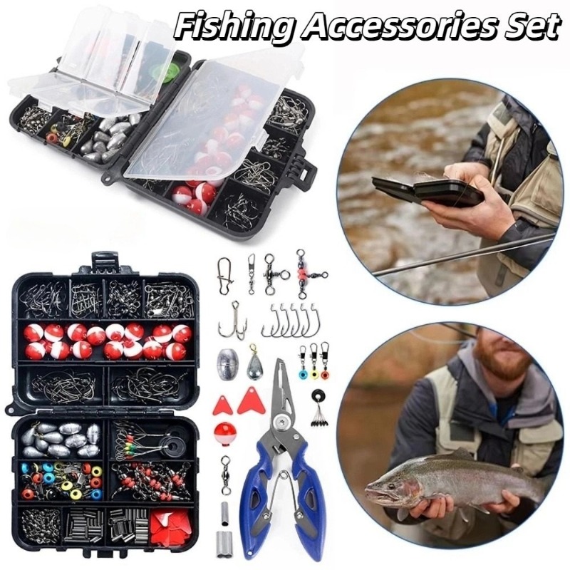 Fishing Lure Box - 1 Set Kugel-Schwimmer Angelzubehör-Kit, Kurbelhaken, Karpfenangeln,