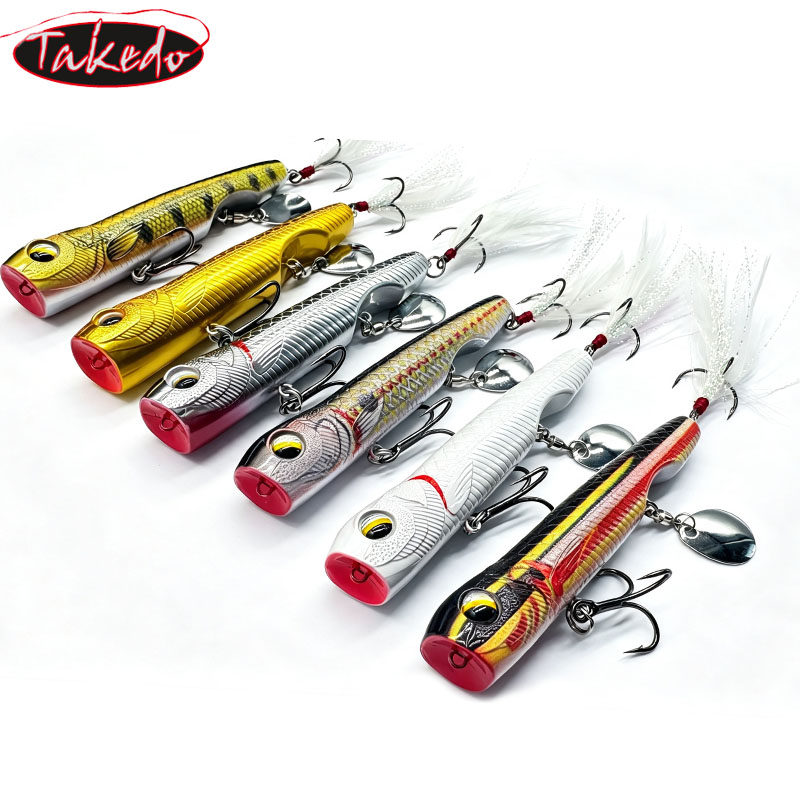 Fishing Lure Popper - TAKEDO 10G Topwater-Popper Angelköder Hartköder mit