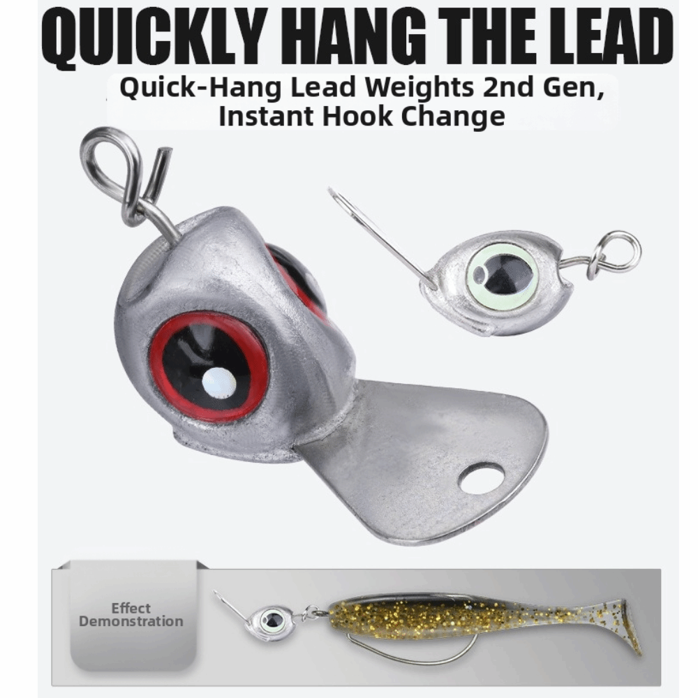 Fishing Lure Jig - 10 Stück Jigkopf-Köder mit Zungenplatte 3,5g